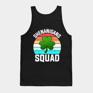 Shenanigans Squad Shamrocks Funny St Patricks Day Tank Top